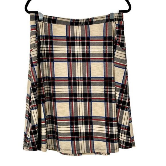 Le Lis Plaid A-Line Skirt XL Stretch Elastic Waist Pockets • Preppy Grunge Twee - Picture 13 of 13